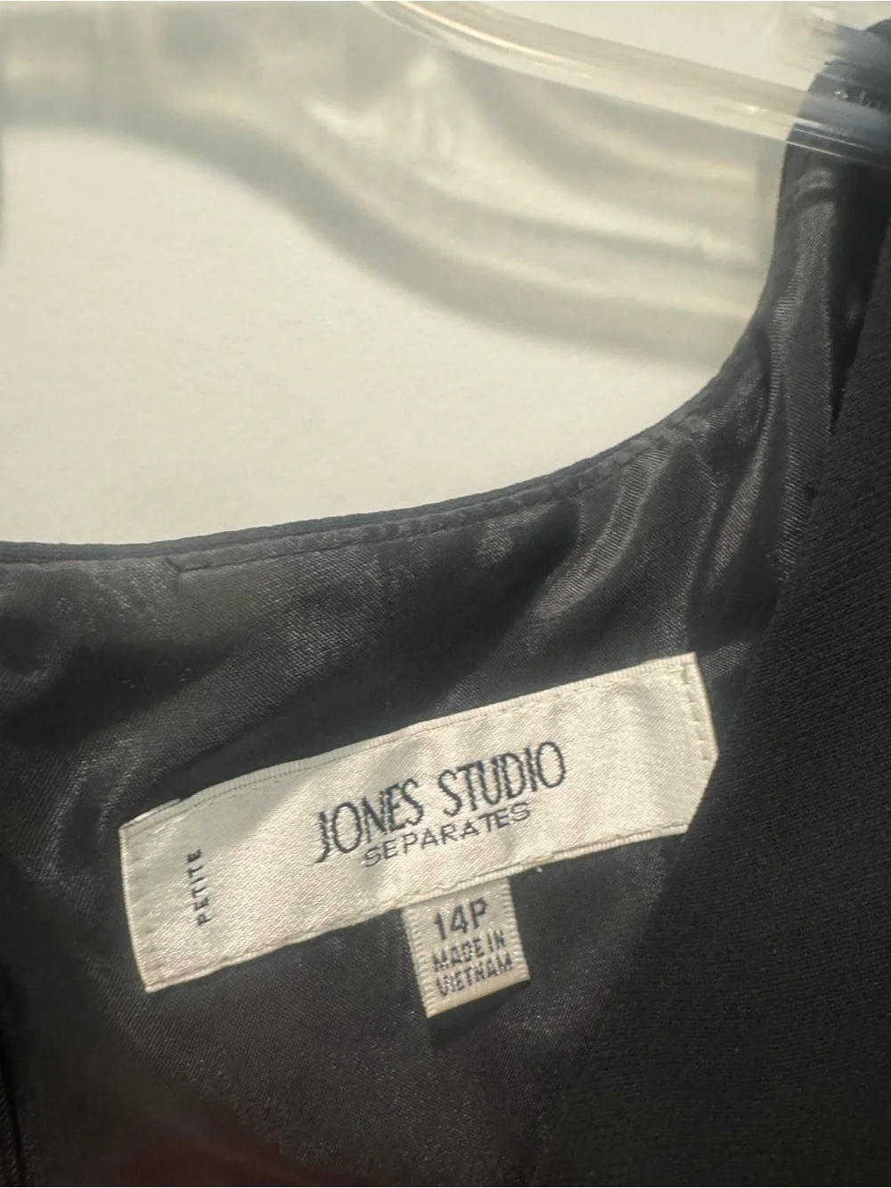 Jones New York Black Sleeveless Midi Sheath Dress
